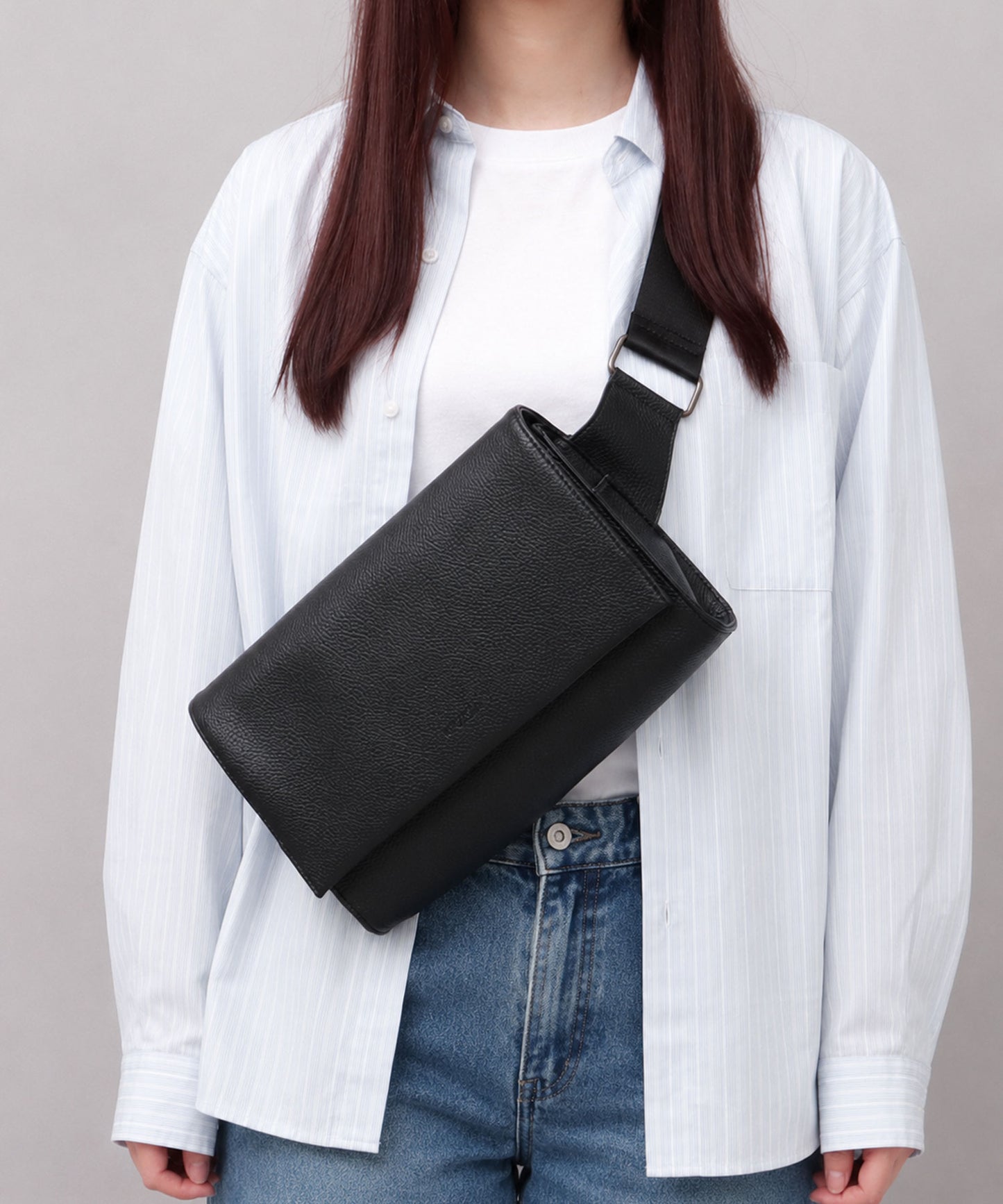 Split Leather Flap Bag