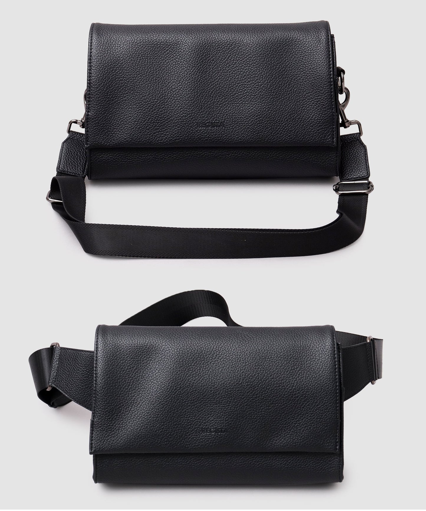 Split Leather Flap Bag