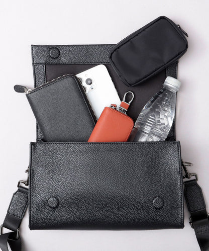 Split Leather Flap Bag