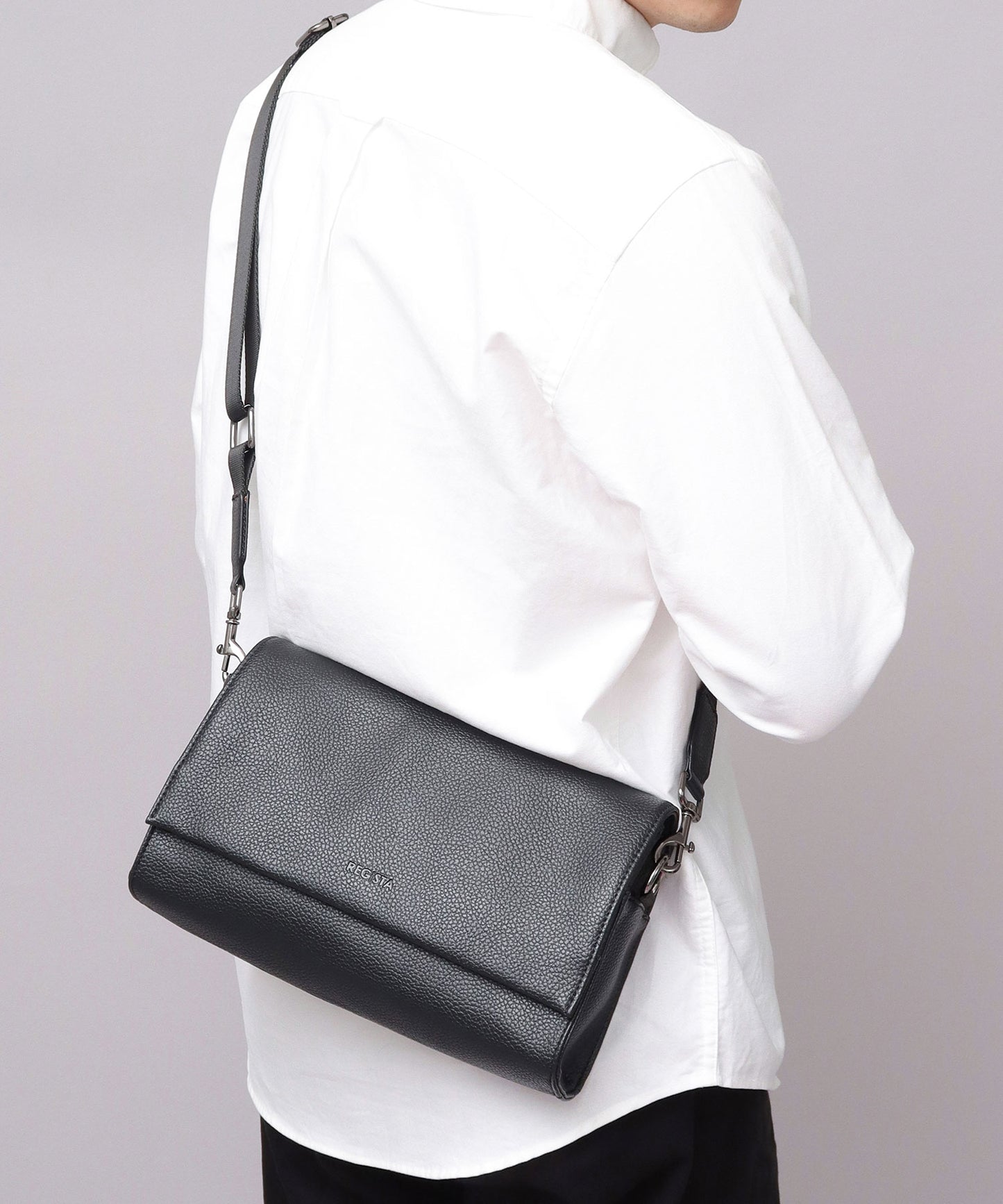 Split Leather Flap Bag