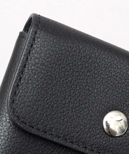 Genuine Leather Compact Snap Wallet