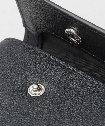 Genuine Leather Compact Snap Wallet