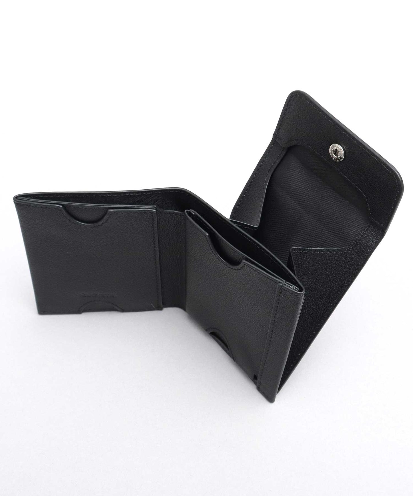 Genuine Leather Compact Snap Wallet