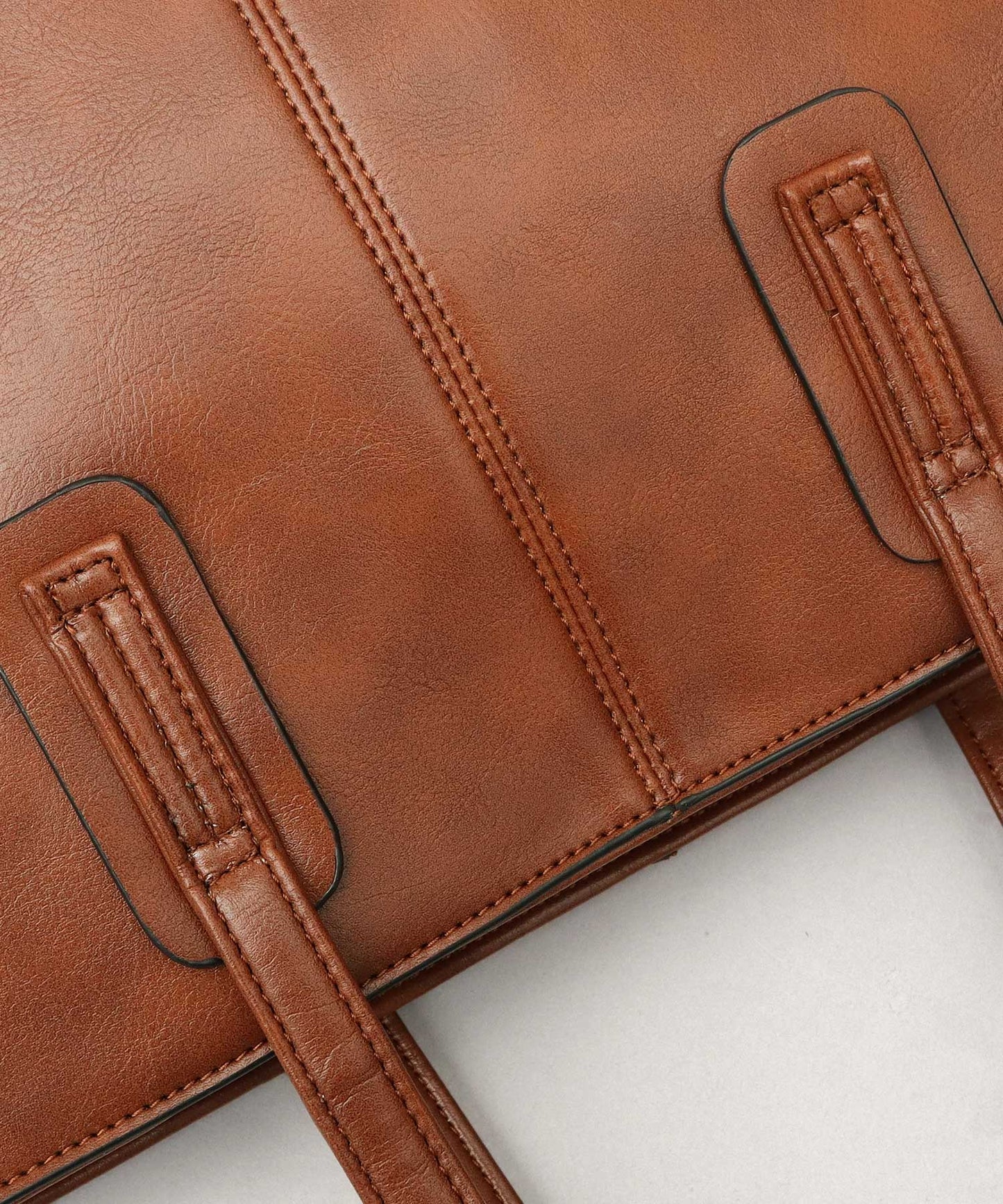 Split Leather Compact Business Tote Bag