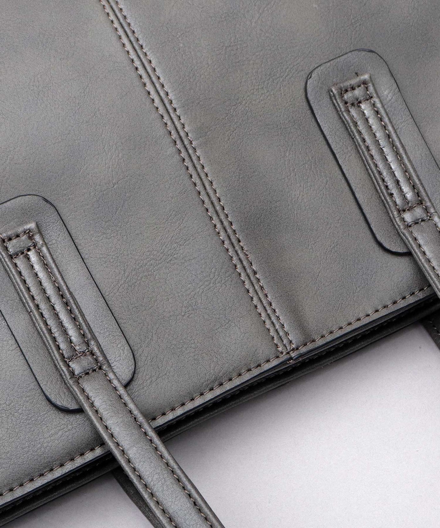 Split Leather Compact Business Tote Bag