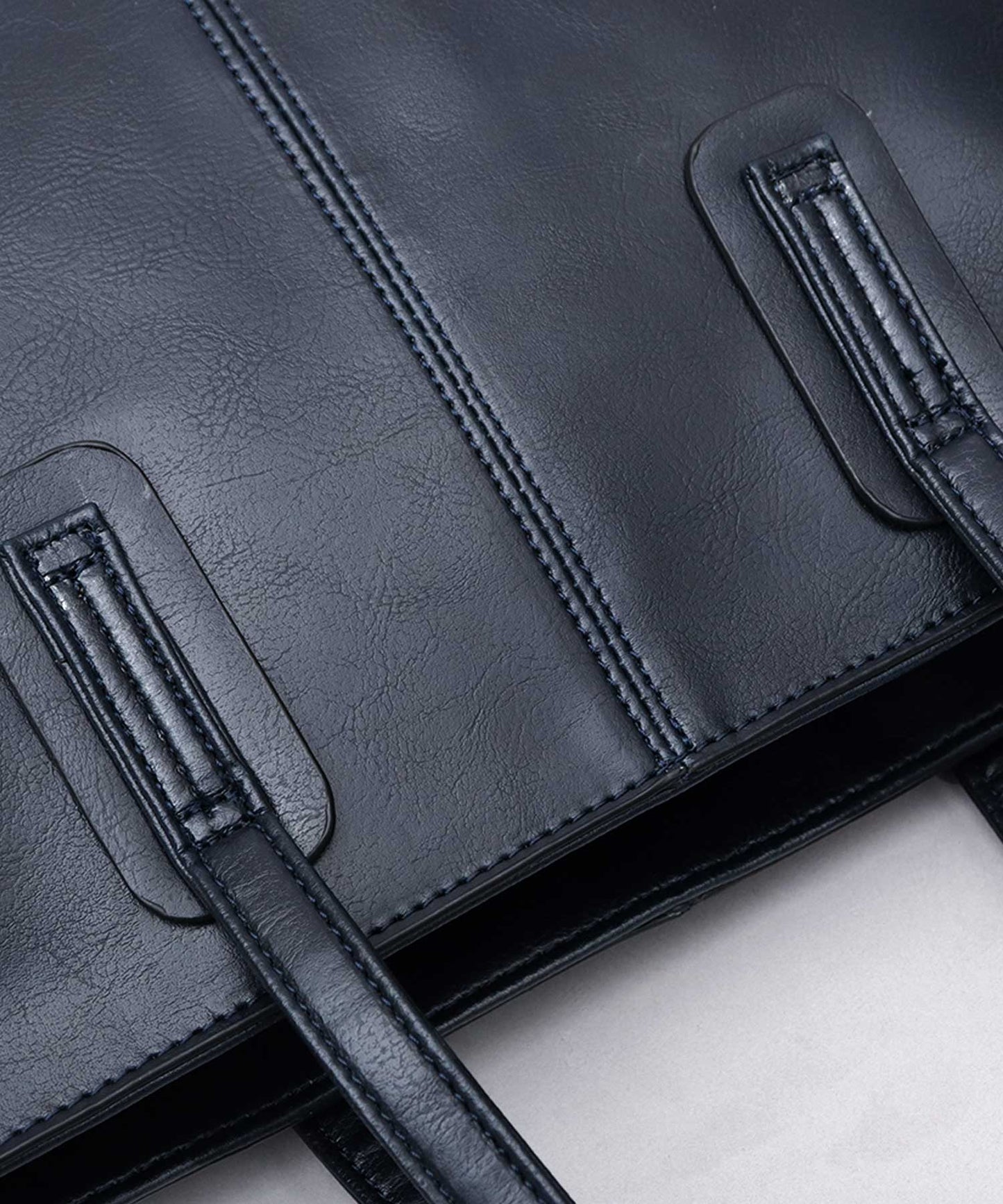 Split Leather Compact Business Tote Bag