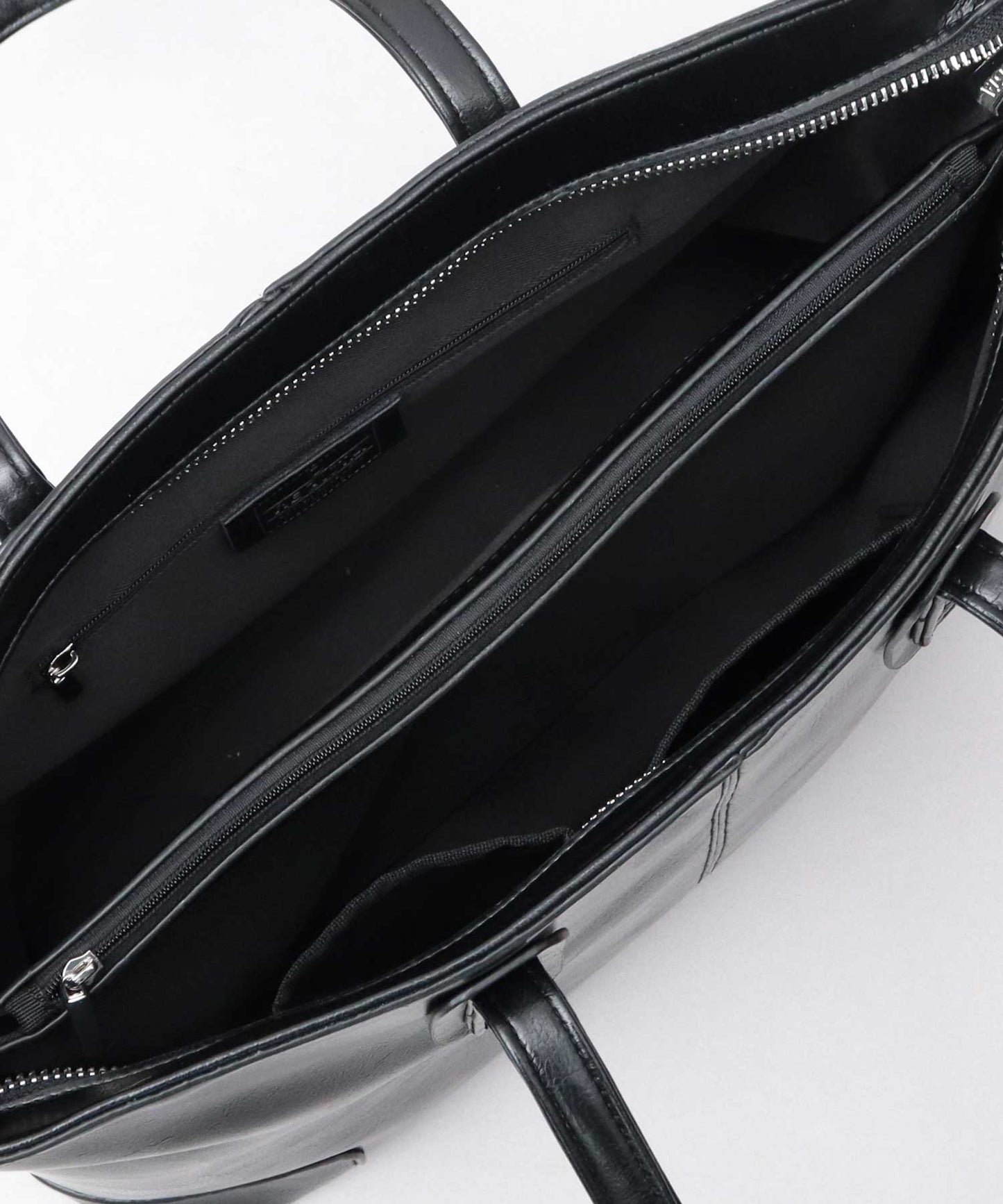 Split Leather Compact Business Tote Bag