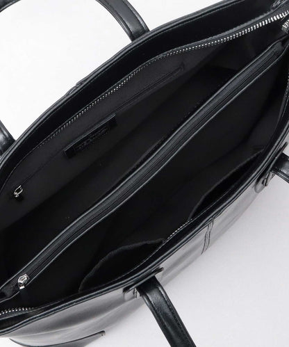 Split Leather Compact Business Tote Bag