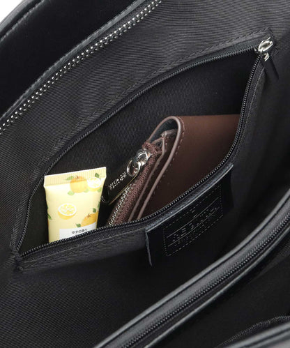 Split Leather Compact Business Tote Bag