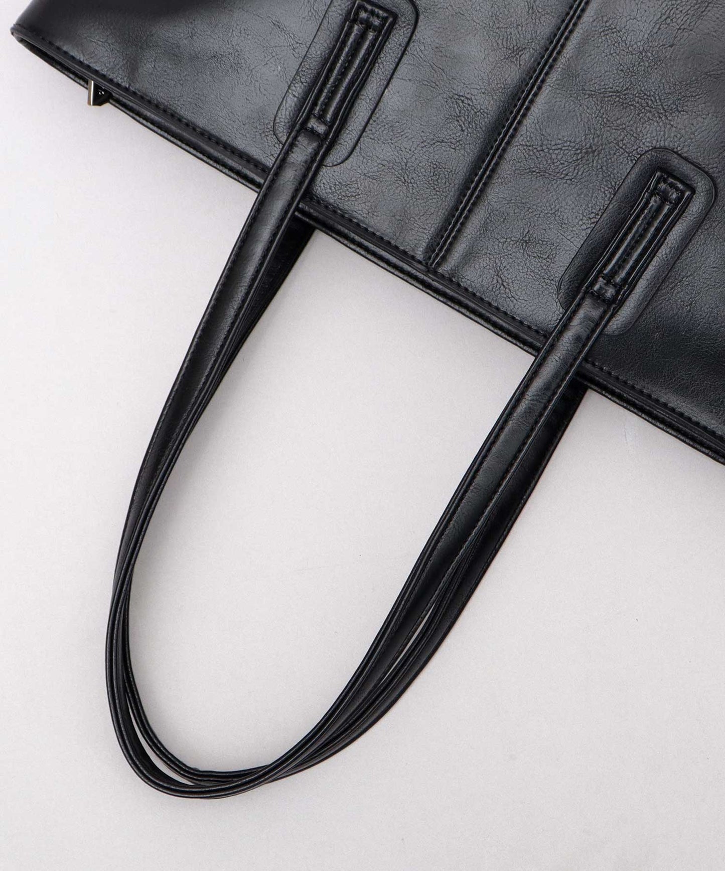 Split Leather Compact Business Tote Bag