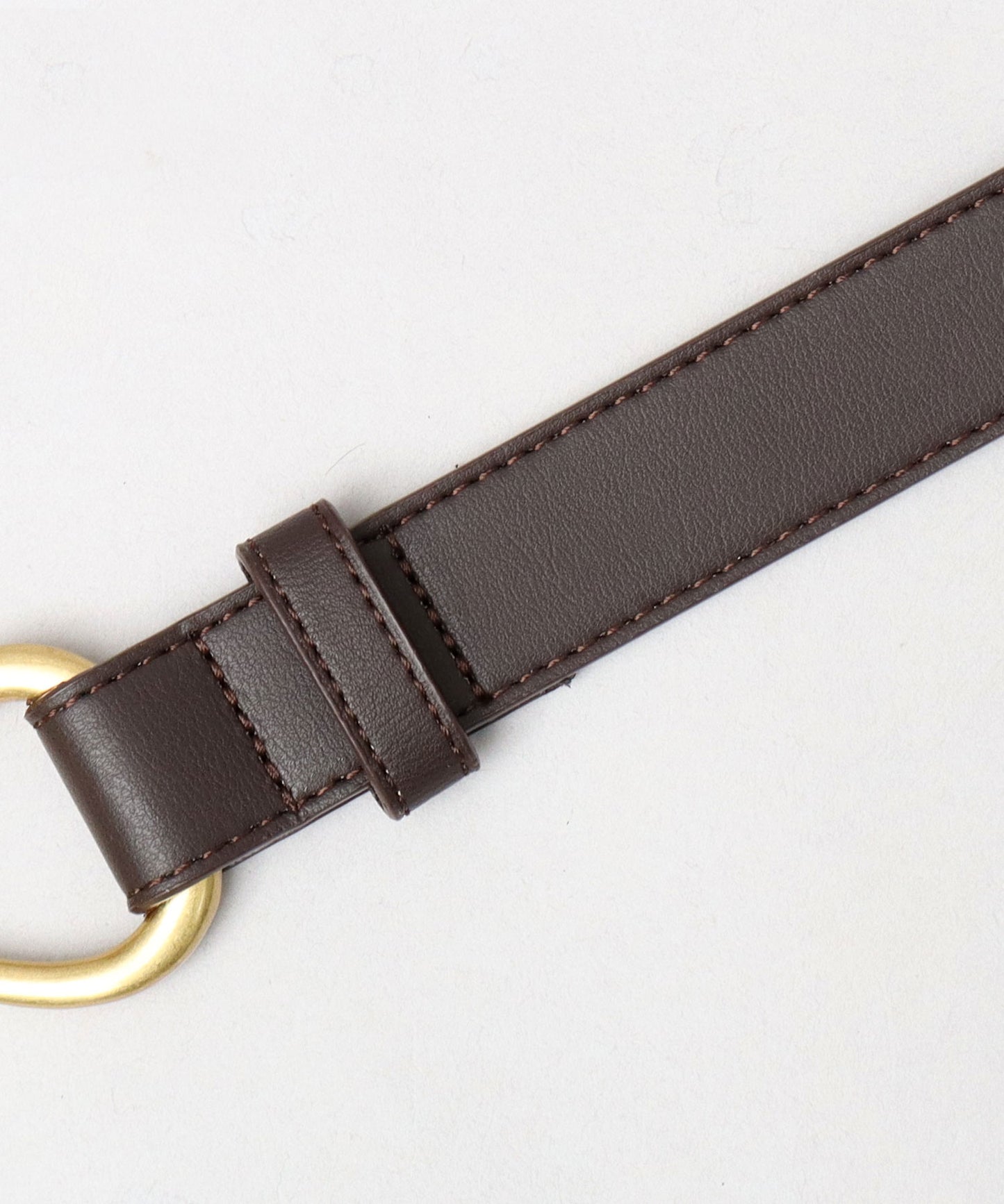 Fake Leather Hook Buckle Belt - Dark Brown [Smooth]