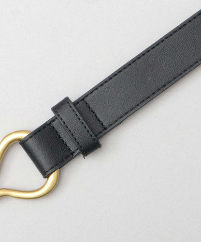 Fake Leather Hook Buckle Belt - Black [Smooth]