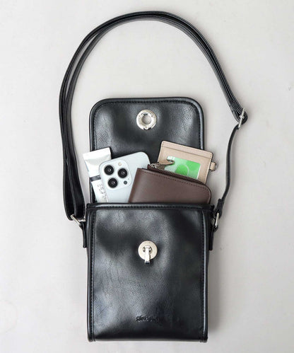 Split Leather Flap Square Mini Shoulder Bag