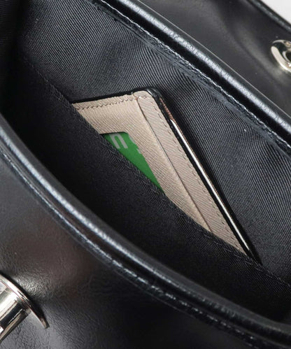 Split Leather Flap Square Mini Shoulder Bag