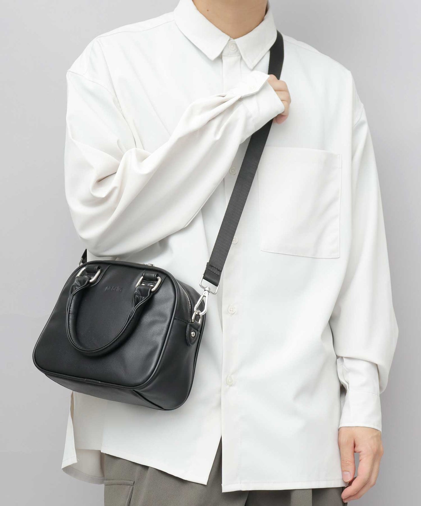 Split Leather 2WAY Mini Boston Shoulder Bag
